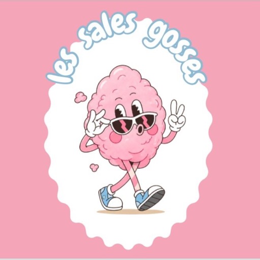 Logo Les Sales Gosses — barbe à papa à lunettes